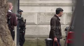 Rishi Sunak leaves Downing Street for the Christmas break in London, UK