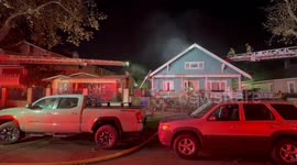Firefighters Battles Intense House Fire, 2 Burn Victims, 11 Displaced in Overnight Blaze in Santa Ana, CA, USA