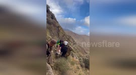 Injured Cyclist Hoisted to Safety in San Diego County, CA, USA