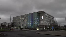 Stock footage of GMP HQ in Manchester, UK
