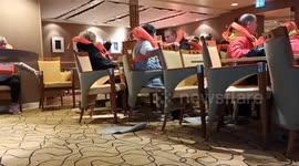 Brits stuck on cruise ship with no power tell of horror after storm batters boat with 20 metre waves