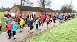 Festive Spirit Abounds as Long Eaton Runners Dash Through West Park in Derbyshire’s Christmas Day Park Run