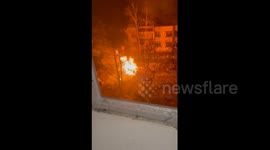 Video footage reveals aftermath of Russian attacks in Kyiv