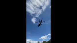 Optical illusion: helicopter blades stationary