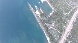 Drone footage of Lake Superior, overlooking Michigan and Wisconsin