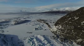 Flying above Svínafellsjökull Glacier 3