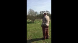 6ft 4 man struggles to get down from chair