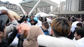 Pillow Fight Day at Toronto
