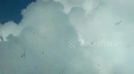 Flying Through Cumulus Clouds Near Minneapolis