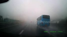 Major pile-up on motorway in China