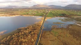 Stunning drone footage at sunset over County Sligo, Ireland