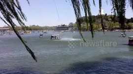Dust devil turns over cruise in park