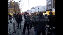 Bobbie Gilespie of Primal  Scream   arrives at the private view launch of the Rolling Stones  exhibition Exhibitionism at the Saachi Gallery  , Sloane Square ,Chelsea, London