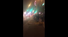 Las Vegas Chick fight and Girl getting hit by car