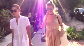 Victoria's Secret models get paparazzi attention while out shopping in Hollywood