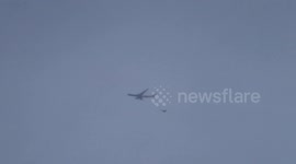 RAF Voyager and Eurofighter Typhoon Returning after Scrambled to Intercept Unresponsive Aircraft