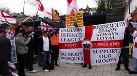 English Defence League (EDL) demonstration & counter-protest in High Wycombe