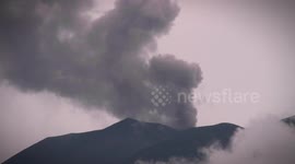Time-lapse video of the Mount Marapi eruption in West Sumatra on December 26