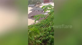 Homes swept away by severe floods in southern Thailand