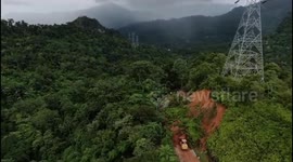 landslides in 20 locations, the road connecting West Sumatra province and Riau province was cut off