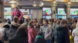 Shoppers swarm London’s West End on Boxing Day Evening