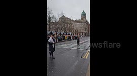 UK: Hundreds Hold Silent Vigil In Belfast On Christmas Calling For End To War In Gaza
