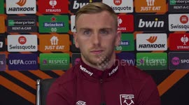Jarrod Bowen previews West Ham v Freiburg in London, UK