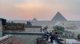 A view of the pyramids of Egypt