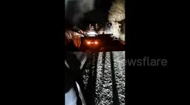 Major road collapse on highway causes 2 death and 4 injuries