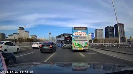 The bus driver fainted and the vehicle veered into the opposite traffic