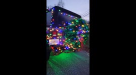 Jeeps swathed in dazzling LED lights ahead of Christmas parade