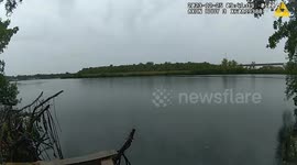 Rescue of A Man on Water in Mental Health Crisis in Palm River-Clair Mel, USA