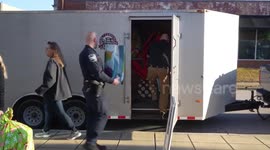Police Deliver Gifts to Families in Need in Clayton, NC, USA