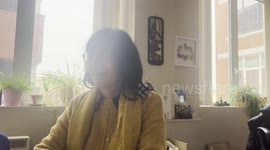 Belfast cultural leader speaks about refugees from the Middle East in Belfast, UK