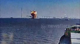 Korean ship bursts into flames while sailing in Chinese river