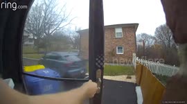 Guy Falls and Drops Recycling
