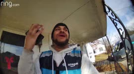 Amazon Delivery Driver Dances With Ring Camera
