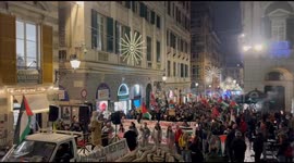 People Turn Out In Support Of Palestine inGenoa, Italy