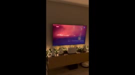 Man has intimidatingly perfect view of erupting volcano from his balcony