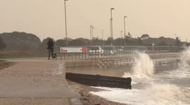 Storm Gerrit - windy weather on the south coast - Gosport in Hampshire