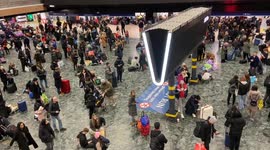 Christmas travel chaos continues at Euston Station as trains are cancelled