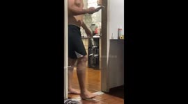Kick And Slip Through The Doorway