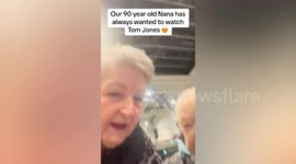 91-year-old Tom Jones superfan in tears after family surprise her with concert tickets