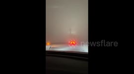 China: Giant Ship Emerges From Dense Fog In Dalian, Liaoning