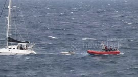 Coast Guard Cutter Rescues Sailing Crew off Florida Coast in USA