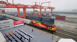 1st freight train of the land-sea trade corridor running via China-Laos-Thailand Railway departs from Chongqing
