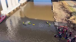 Rescue Operation After Car Plunges Into Anacostia River in Washington, USA