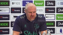 Sean Dyche speaks at press conferenece in Liverpool, UK