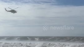 Houses Below Sea Level Damaged By Stormy Water