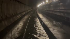 Flooding in tunnel causing Eurostar cancellations in Ashford, UK